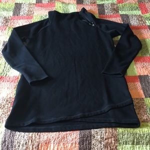 Athleta cozy karma asym sweatshirt dress black